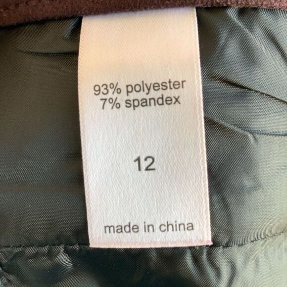 NWT Maurice’s Faux Suede Button Down High Rise Stretch Skirt Dark Purple Sz 12 - Picture 7 of 8